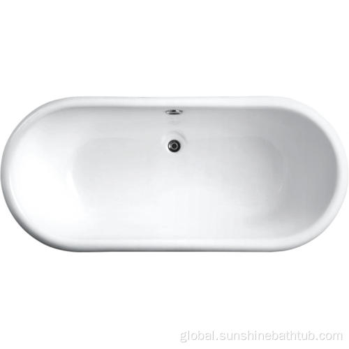 Freestanding Cast Iron Bathtub Classical Freestanding Double End Cast Iron Bath Tubs Supplier